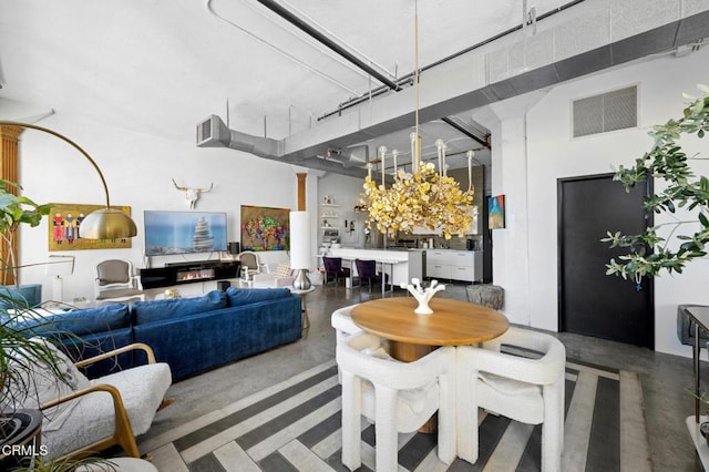 315 E 8th St Unit 301, Los Angeles, CA 90014 - living area featuring concrete flooring