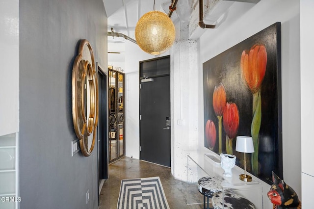 315 E 8th St Unit 301, Los Angeles, CA 90014 - hallway with finished concrete floors