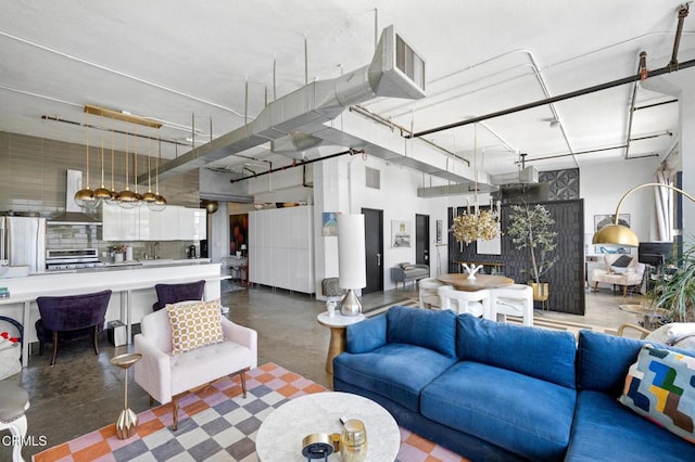 315 E 8th St Unit 301, Los Angeles, CA 90014 - living room featuring concrete floors