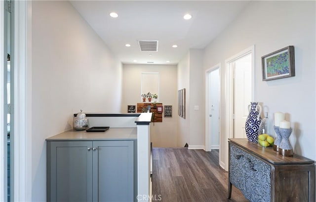55 Fuchsia, Lake Forest, CA 92630 - hallway with dark wood finished floors and recessed lighting