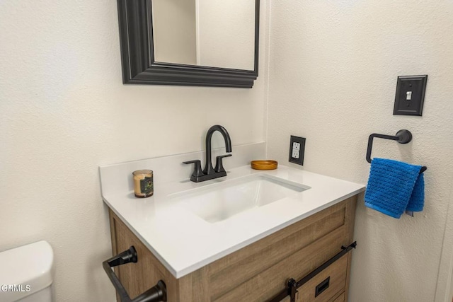 30370 Bouquet Canyon Rd, Santa Clarita, CA 91390 - half bathroom featuring vanity and toilet