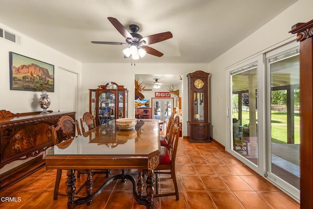 30370 Bouquet Canyon Rd, Santa Clarita, CA 91390 - tiled dining room with ceiling fan