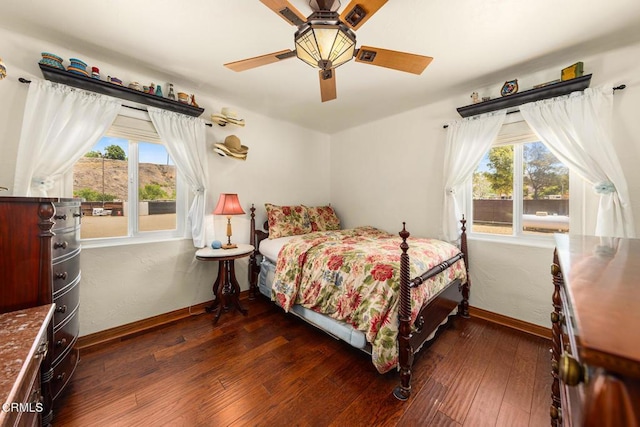 30370 Bouquet Canyon Rd, Santa Clarita, CA 91390 - bedroom featuring wood-type flooring and a ceiling fan
