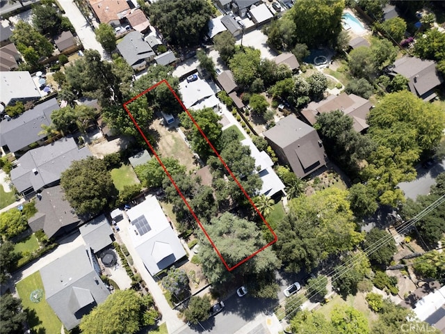1010 N Madison Ave, Pasadena, CA 91104 - aerial view of residential area with property boundaries highlighted