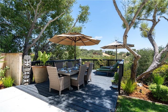 433 Emerald Bay Dr, Arroyo Grande, CA 93420 - wooden terrace with outdoor dining space