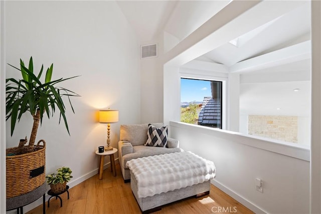 433 Emerald Bay Dr, Arroyo Grande, CA 93420 - sitting room featuring lofted ceiling and light wood finished floors