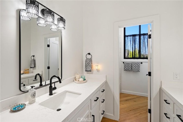 433 Emerald Bay Dr, Arroyo Grande, CA 93420 - bathroom featuring vanity and wood finished floors