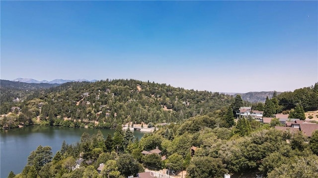 448 Delle Dr, Crestline, CA 92325 - aerial view of a forest and a water and mountain view