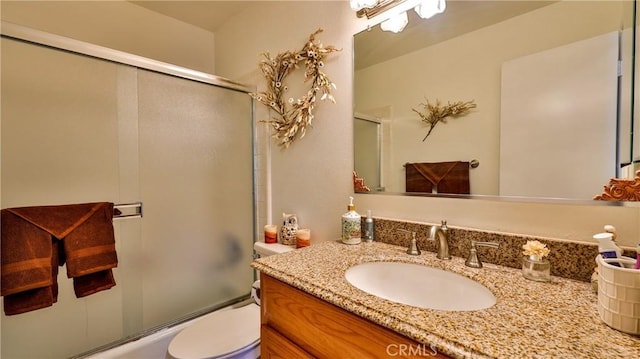 448 Delle Dr, Crestline, CA 92325 - bathroom featuring vanity and enclosed tub / shower combo