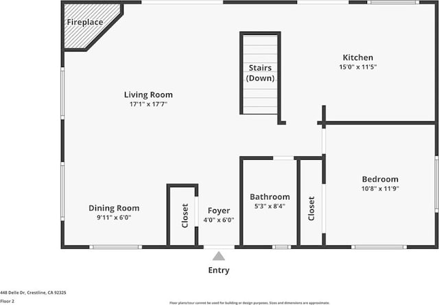 448 Delle Dr, Crestline, CA 92325 - view of room layout