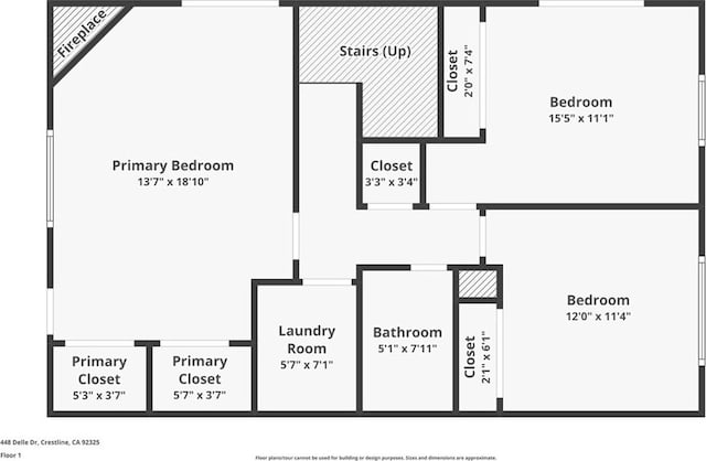 448 Delle Dr, Crestline, CA 92325 - view of property floor plan