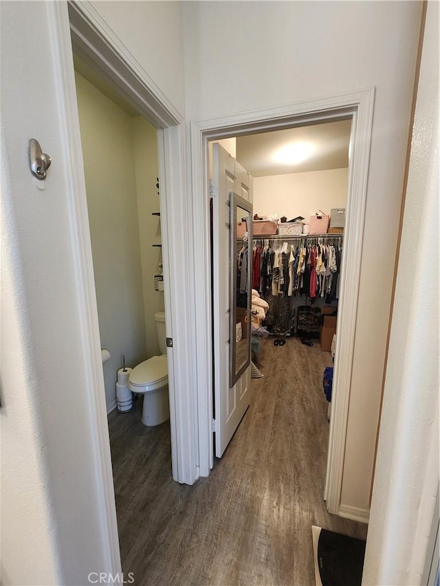 37882 Lopez Ln, Palmdale, CA 93552 - corridor featuring dark wood-style flooring