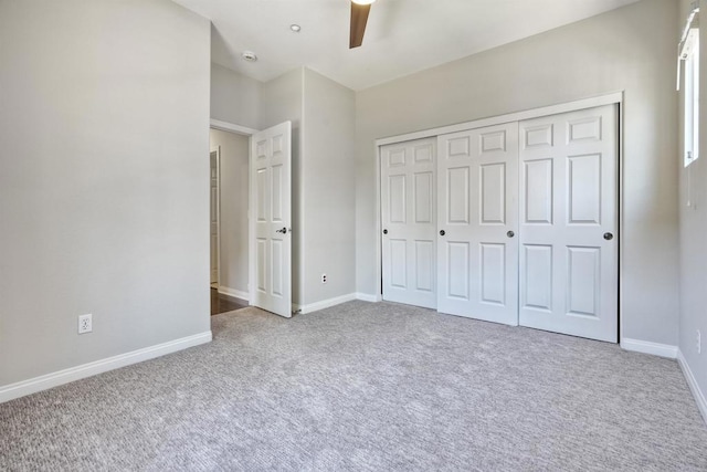 1440 Clearview Way, San Marcos, CA 92078 - unfurnished bedroom featuring carpet flooring, a closet, and a ceiling fan