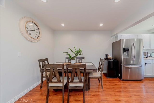 1755 Avenida Selva Unit 60, Fullerton, CA 92833 - dining space with light wood-style floors and recessed lighting