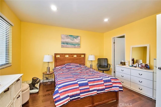 531 Juniper Way, La Habra, CA 90631 - bedroom with dark wood-type flooring and recessed lighting