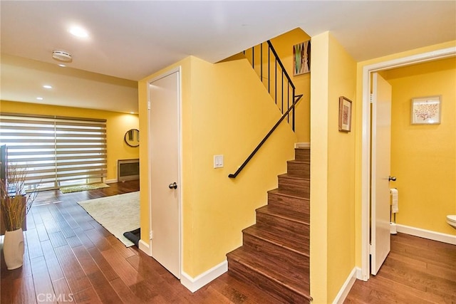 531 Juniper Way, La Habra, CA 90631 - stairs with wood finished floors and recessed lighting