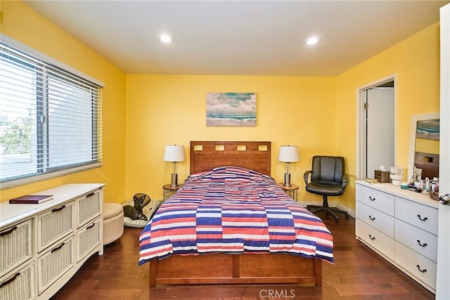 531 Juniper Way, La Habra, CA 90631 - bedroom with dark wood-type flooring and recessed lighting
