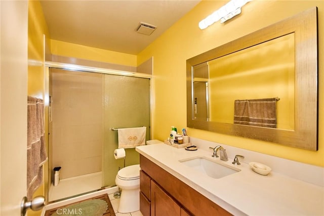 531 Juniper Way, La Habra, CA 90631 - bathroom featuring vanity, a stall shower, and tile patterned flooring
