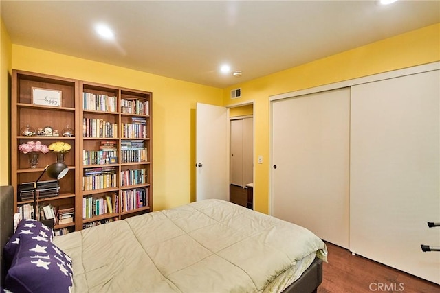 531 Juniper Way, La Habra, CA 90631 - bedroom with wood finished floors, recessed lighting, and a closet