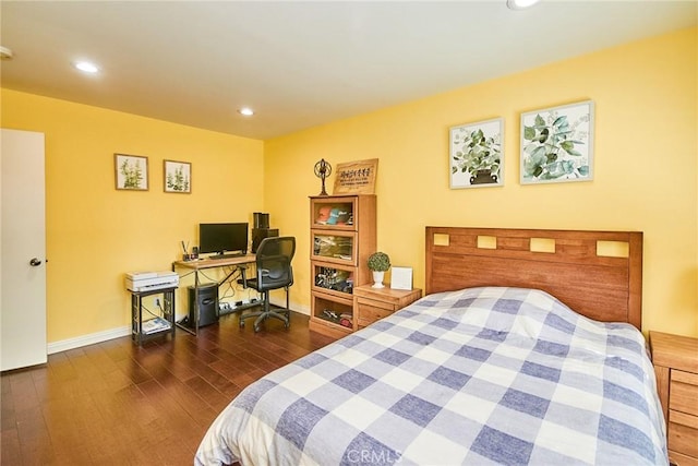 531 Juniper Way, La Habra, CA 90631 - bedroom with wood finished floors, recessed lighting, and a desk