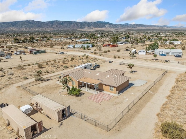 11823 Wintergreen Rd, Pinon Hills, CA 92372 - view from above of property with a mountainous background and a desert landscape