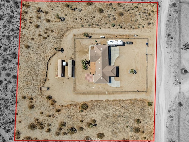 11823 Wintergreen Rd, Pinon Hills, CA 92372 - aerial view of property and surrounding area featuring property boundaries highlighted