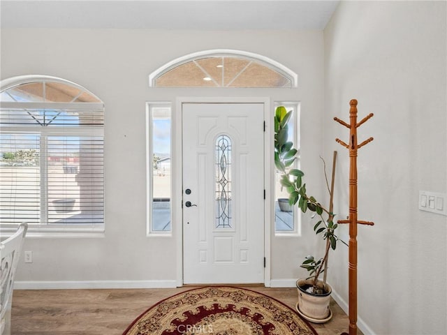 11823 Wintergreen Rd, Pinon Hills, CA 92372 - foyer with plenty of natural light and wood finished floors