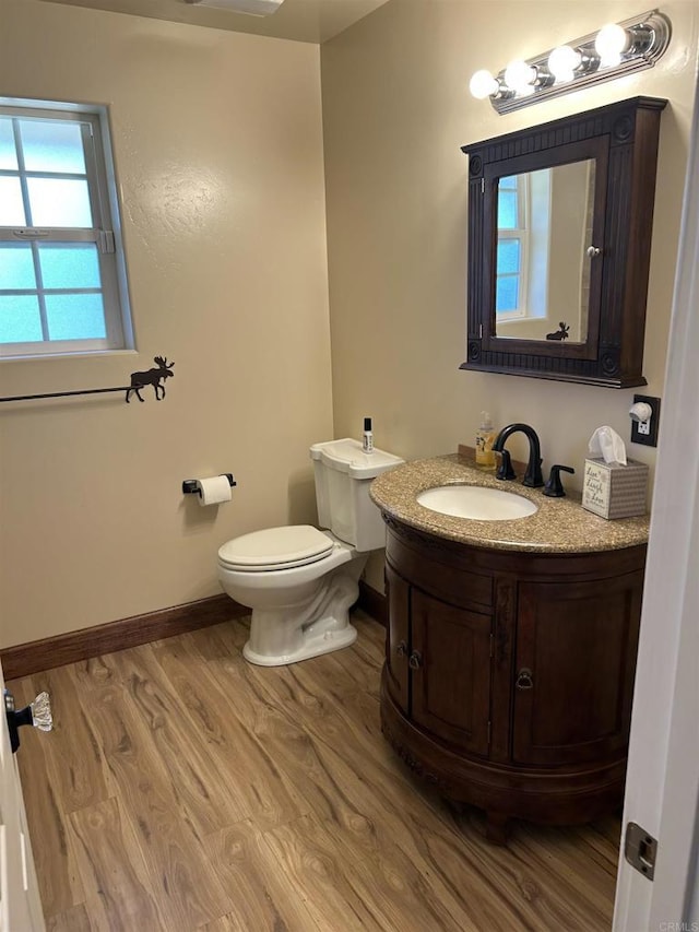17412 Harrison Park Rd, Julian, CA 92036 - half bath featuring vanity and wood finished floors