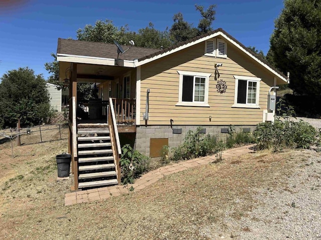 17412 Harrison Park Rd, Julian, CA 92036 - view of front of house with crawl space and a porch