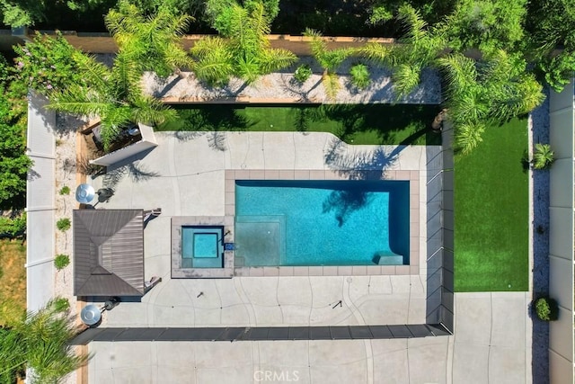 35676 Small Pine Ct, Winchester, CA 92596 - view from above of property with a pool area