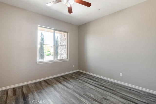 35676 Small Pine Ct, Winchester, CA 92596 - empty room featuring dark wood finished floors and ceiling fan