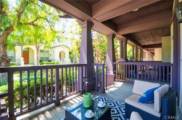 1180 Cornwell Dr, Fullerton, CA 92833 - porch featuring an outdoor living space