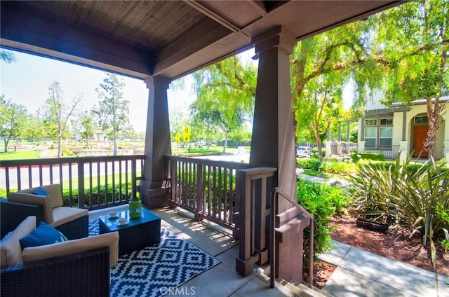 1180 Cornwell Dr, Fullerton, CA 92833 - covered porch with outdoor lounge area