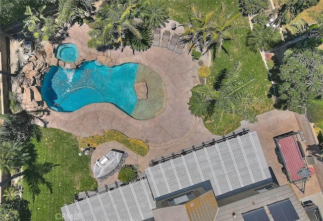 14182 Whitebark Ave, Chino, CA 91710 - drone / aerial view of a pool area
