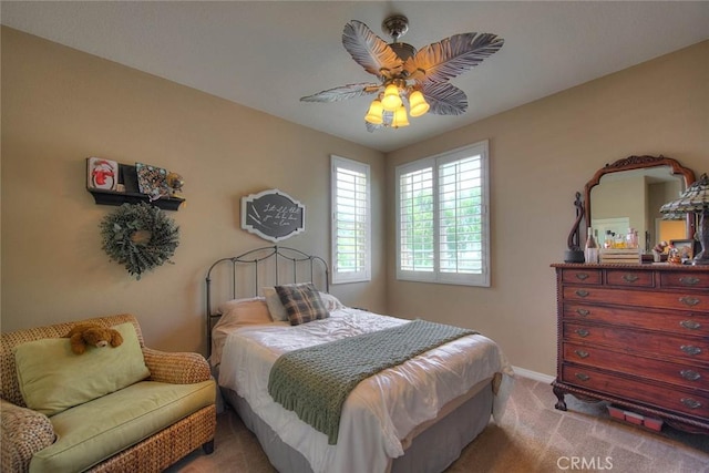 14182 Whitebark Ave, Chino, CA 91710 - carpeted bedroom featuring baseboards and a ceiling fan