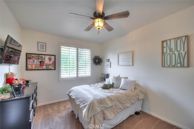 14182 Whitebark Ave, Chino, CA 91710 - bedroom with light carpet and a ceiling fan