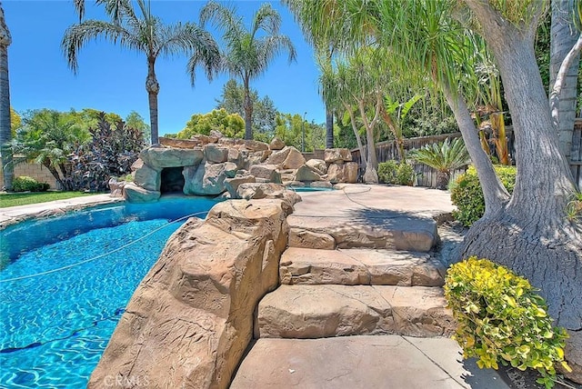 14182 Whitebark Ave, Chino, CA 91710 - view of swimming pool featuring a fenced backyard and a patio