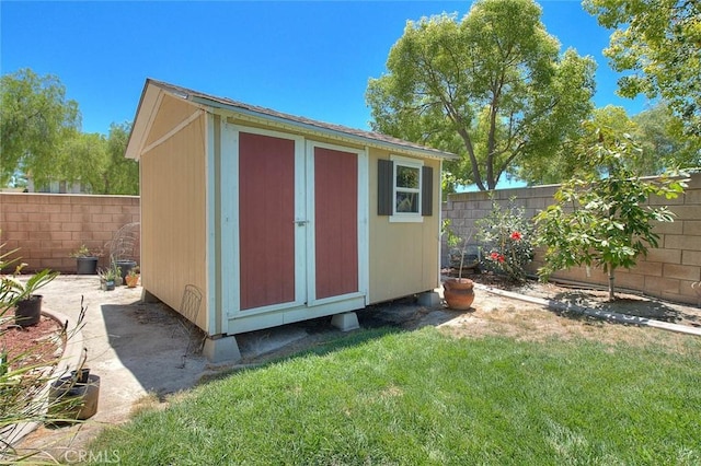 14182 Whitebark Ave, Chino, CA 91710 - view of shed featuring a fenced backyard