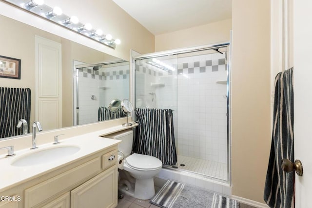 6613 Sargent Ln Unit 86, Ventura, CA 93003 - full bathroom with a stall shower, vanity, and tile patterned flooring