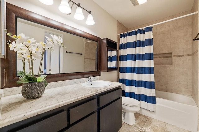 27066 Hidaway Ave Unit 6, Canyon Country, CA 91351 - bathroom with vanity, tile patterned flooring, and shower / tub combo