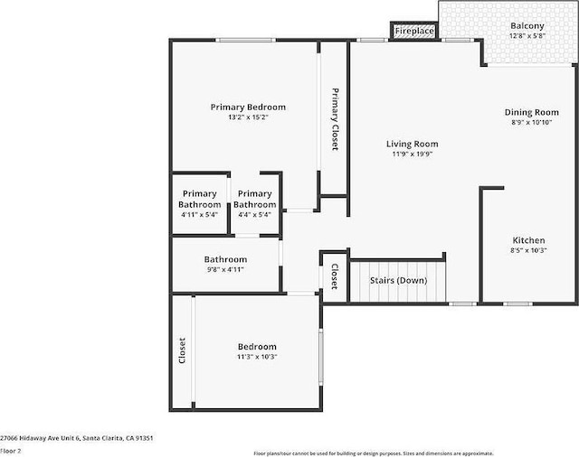 27066 Hidaway Ave Unit 6, Canyon Country, CA 91351 - view of floor plan / room layout