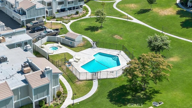27066 Hidaway Ave Unit 6, Canyon Country, CA 91351 - bird's eye view of a pool