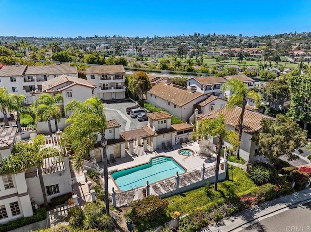 7394 Altiva Pl, Carlsbad, CA 92009 - aerial view of residential area featuring a pool area