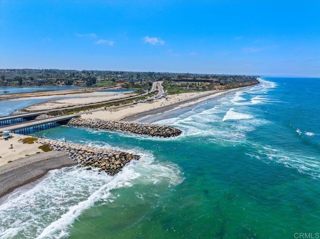 7394 Altiva Pl, Carlsbad, CA 92009 - bird's eye view of waterfront with a beach