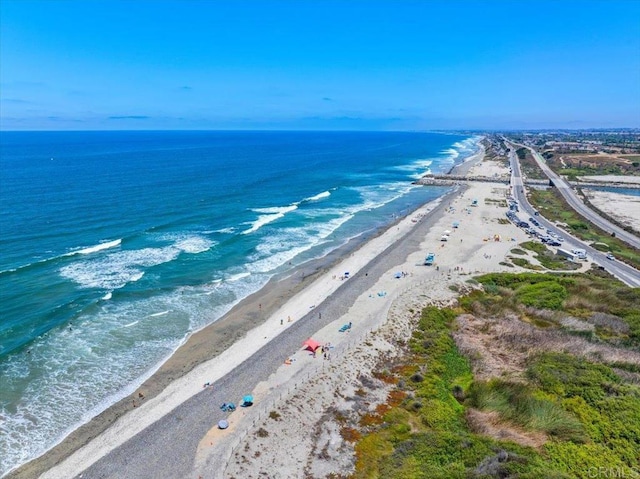 7394 Altiva Pl, Carlsbad, CA 92009 - bird's eye view of waterfront with a beach