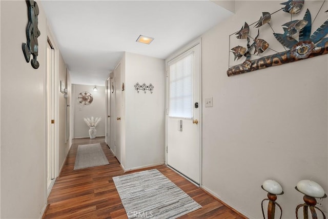26480 Ridgemoor Rd, Menifee, CA 92586 - hallway with wood finished floors and baseboards