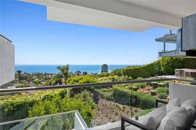 1061 Skyline Dr, Laguna Beach, CA 92651 - balcony featuring a water view and outdoor lounge area