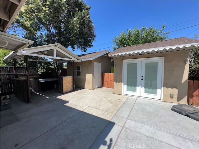 9387 Frankfort Ave, Fontana, CA 92335 - view of patio featuring french doors