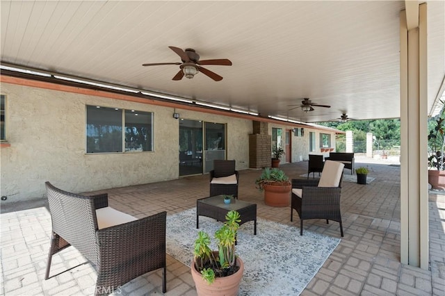 18561 Bert Rd, Riverside, CA 92508 - view of patio / terrace with ceiling fan and outdoor lounge area