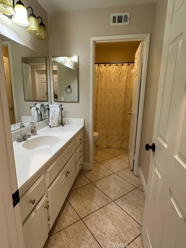 28262 Cider, Menifee, CA 92585 - bathroom with vanity, tile patterned floors, and curtained shower